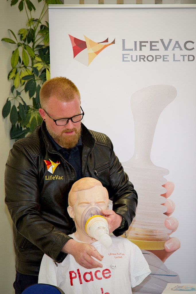 Oliver Steeper Foundation2 Demonstrating the LifeVac